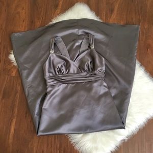 Alfred Angelo Floor Length Dress Gray Size 16